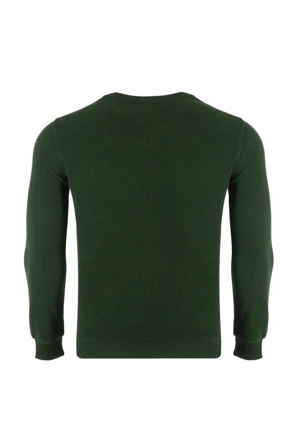 Large Size Regular Fit Velvet Selanik Basic Men's Crew Neck Sweatshirt - 2