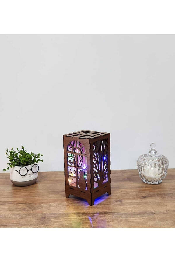 Laser Cut Fairy LED Lamp Mini Table Night Light Battery Powered - 1