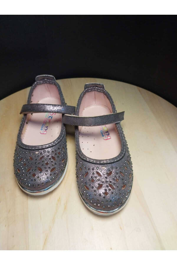 Laser Cut Velcro Ballerina Flats - 2