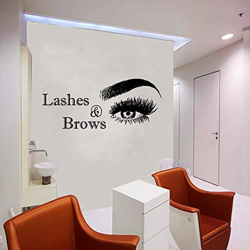 Lash & Brows Wall Decal Beauty Salon Shop Eyebrows Wall Art Sticker Eyelashes Extensions Decor - 2