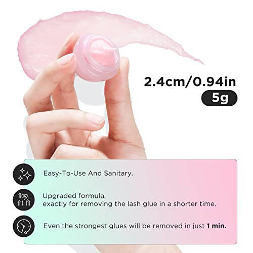 LASHVIEW Eyelash Extension Remover Cream, Special LILY Flavor Cream, Lash Extension Remover Cream Professional Eyelash Extensions Remover for Salon, 5g - 2