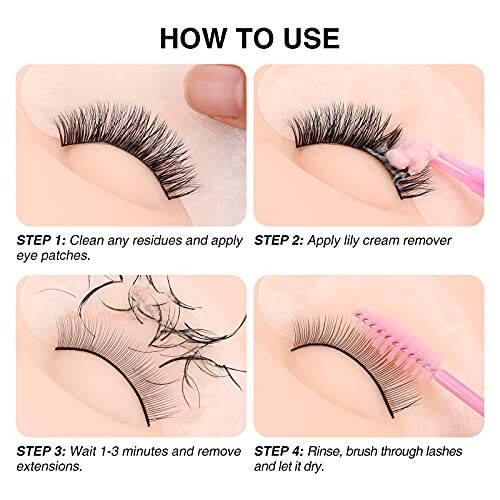 LASHVIEW Eyelash Extension Remover Cream, Special LILY Flavor Cream, Lash Extension Remover Cream Professional Eyelash Extensions Remover for Salon, 5g - 3