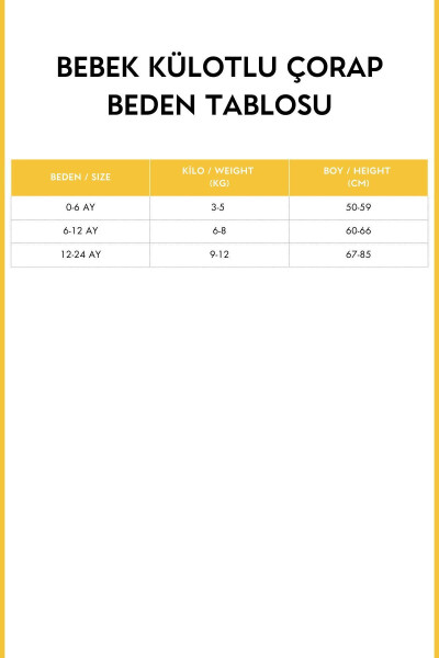 Lastik Detaylı Bebek Tayt Ekru - 8