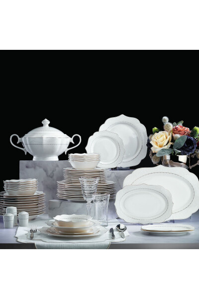 Laura Dinner Set 60 Pieces - Platinum - 1