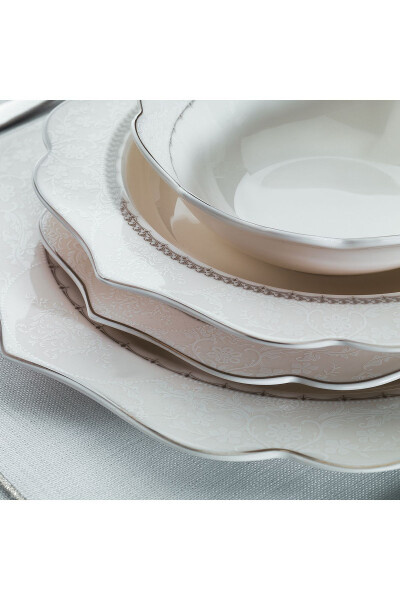 Laura Dinner Set 60 Pieces - Platinum - 2