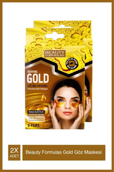 Lavender and Hydrolyzed Collagen Extract Gold Eye Mask 6 Pieces X2 Packs - 1