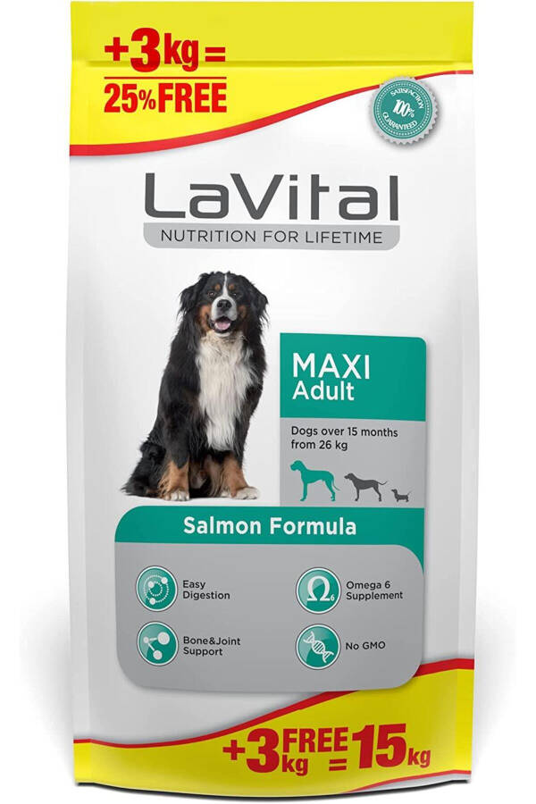 Lavital Salmon Adult Large Breed Dog Food 12 x 3 Kg - 3