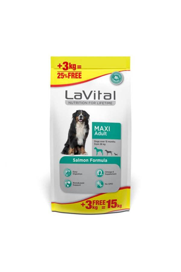 Lavital Somonlu Büyük Irk Yetişkin Köpek Maması 12 x 3 Kg - 1