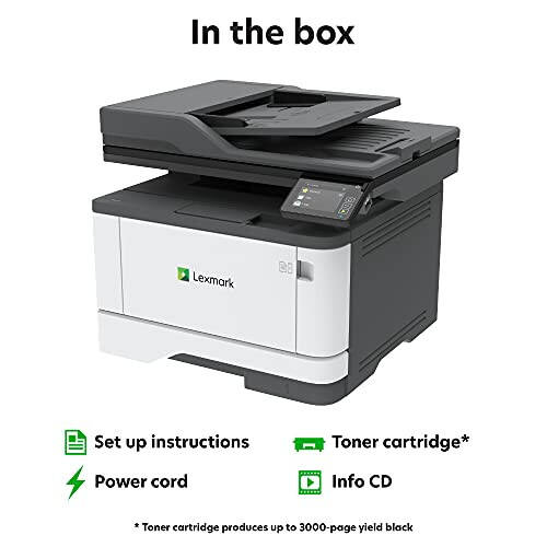 Лазерный монохромный МФУ Lexmark MX431adw с сенсорным экраном, копировальным сканером, автоматической двусторонней сканированием, беспроводным подключением, аналоговым факсом (29S0500) - 3