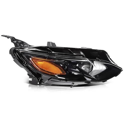 LBRST Headlight Assembly for Chevrolet for Malibu 2019-2022 Chrome Housing Amber Reflector Clear Lens Driver and Passenger Side Headlamp - 4