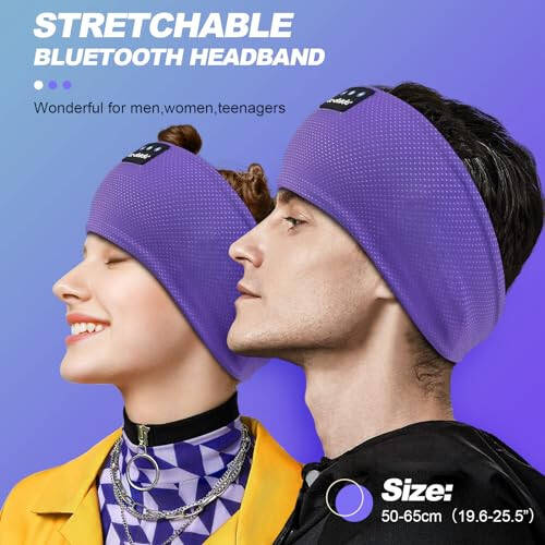 LC-dolida Sleep Headphones Bluetooth 5.4, Headband Headphones Earphones Wireless, Sleep Mask for Sleeping, Sports, Gifts, Workout, Jogging, Yoga, Insomnia, Air Travel, Meditation - 2