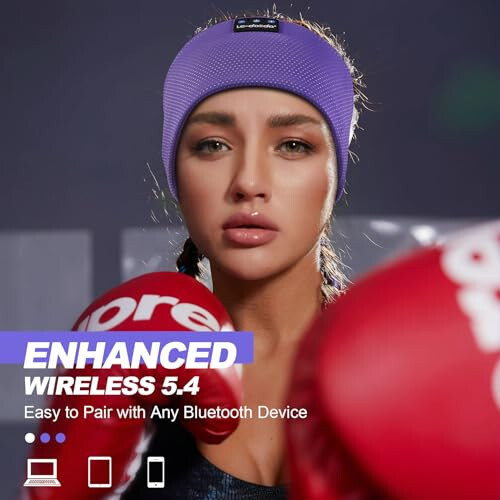 LC-dolida Uyqu Eshitish Apparatlari Bluetooth 5.4, Bosh bog'ichli Eshitish Apparatlari Quloqchinlar Simsiz, Uyqu Maskasi Uyqu uchun, Sport, Sovg'alar, Mashg'ulot, Yugurish, Yoga, Uyqusizlik, Havo Sayohati, Meditatsiya - 3