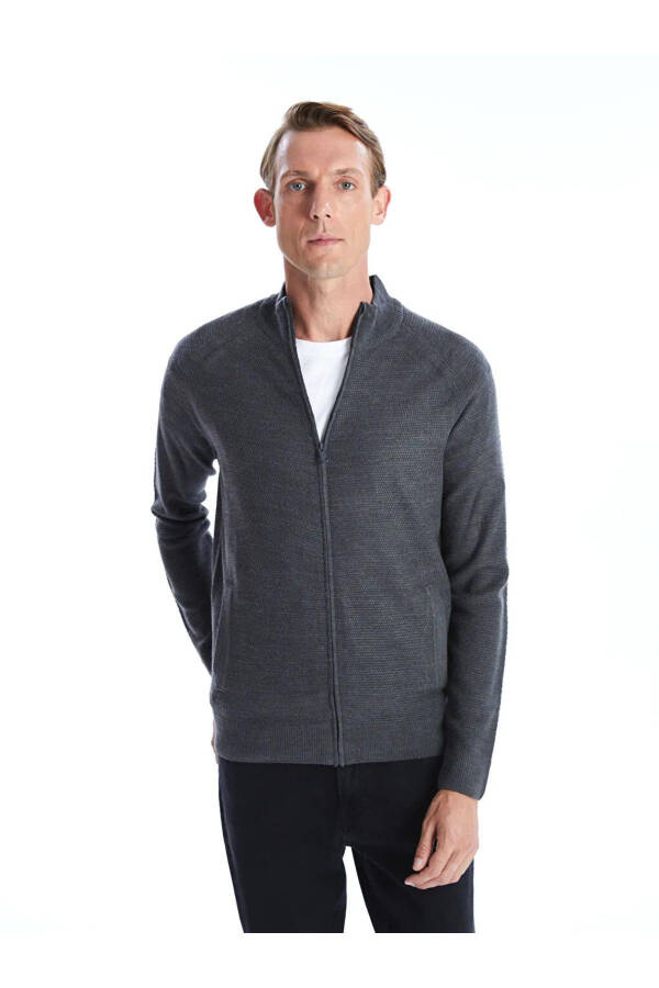 LC Waikiki Classic Standard Fit Crew Neck Men's Knit Cardigan - 1