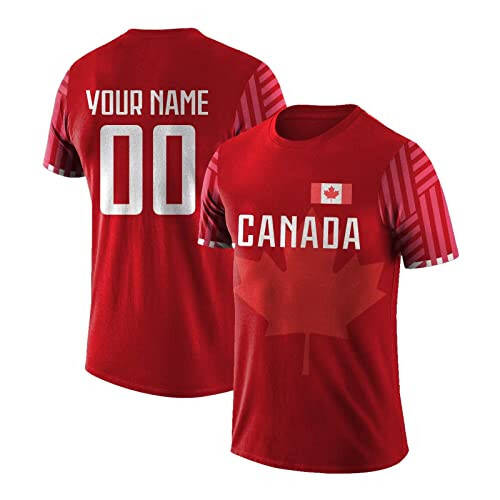 Lcaaq Custom Canada 22/23 Soccer T Shirt Uniforms For Men Women Youth Personalize Your Name Number Fans Gifts S-5XL - 1