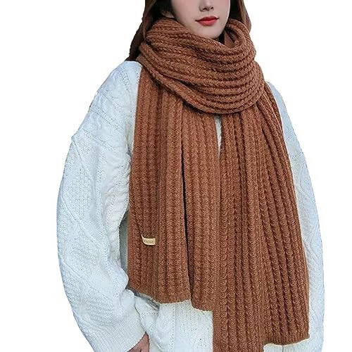 LC&QS Women's Warm Scarf,Rich Solid Colors Winter Scarves ，Super Soft Scarf for Women Winter，Cold Weather Accessories(White) - 6