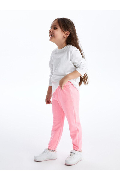 LCW Baby Elastic Waist Basic Girl Sweatpants - 7