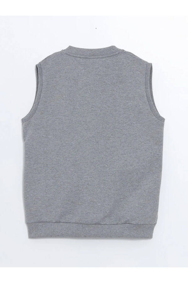 LCW Baby Grey Melange Crew Neck Baby Boy Vest - 3