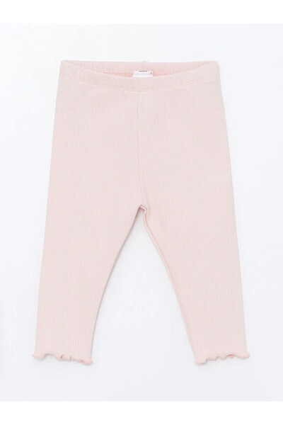 LCW Baby Light Pink Elastic Waist Basic Girl Baby Leggings 2 Pack - 2