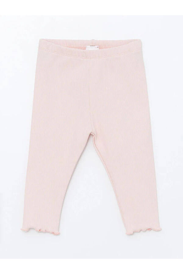 LCW Baby Light Pink Elastic Waist Basic Girl Baby Leggings 2 Pack - 2