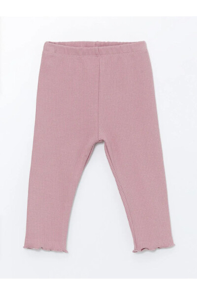 LCW Baby Light Pink Elastic Waist Basic Girl Baby Leggings 2 Pack - 3