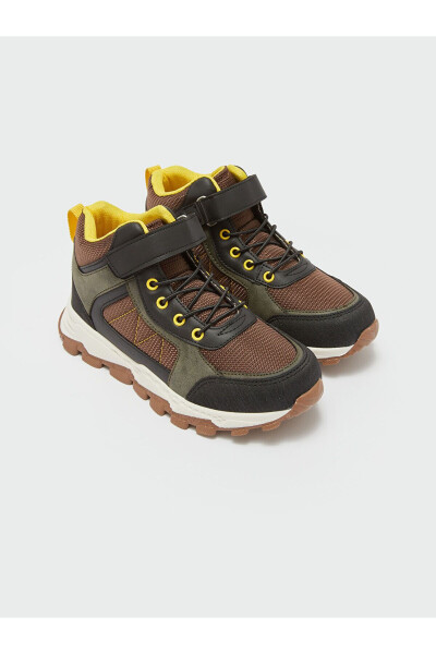 Lcw boys' trekking boots with laces and velcro. - 1