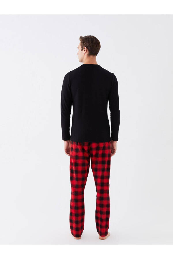 LCW DREAM Standard Fit Plaid Fleece Men's Pajama Set - 37