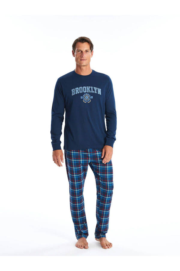 LCW DREAM Standard Fit Plaid Men's Pajama Set - 13