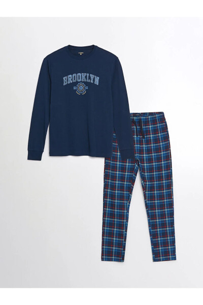 LCW DREAM Standard Fit Plaid Men's Pajama Set - 16