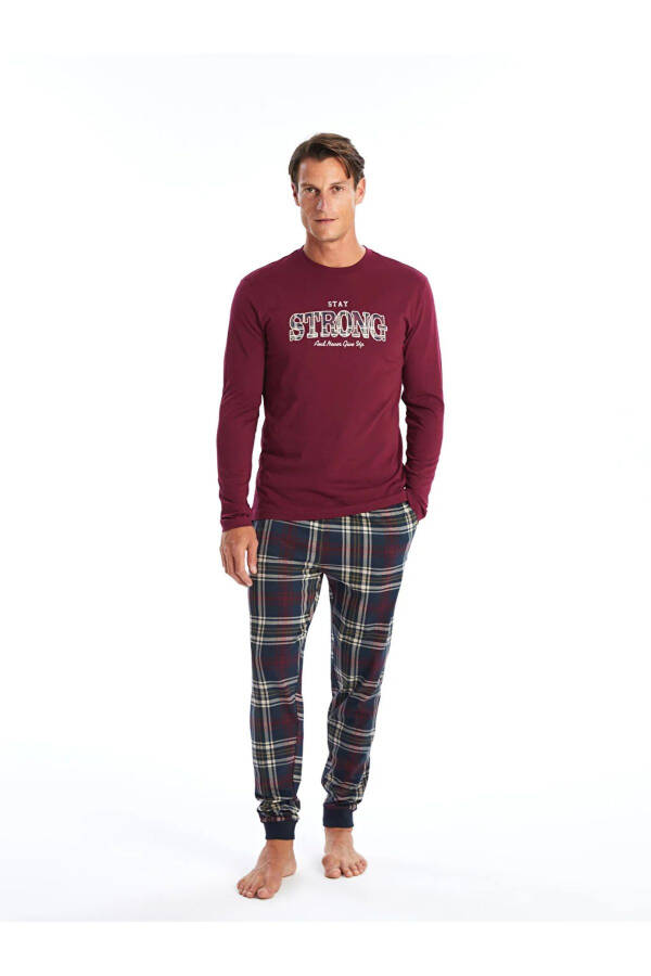 LCW DREAM Standard Fit Plaid Men's Pajama Set - 12