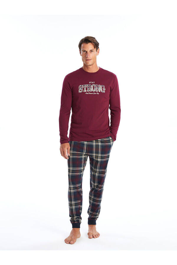 LCW DREAM Standard Fit Plaid Men's Pajama Set - 1