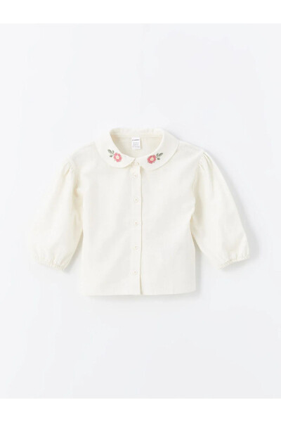 LCW ECO Baby Neck Long Sleeve Embroidered Girl Baby Shirt - 3