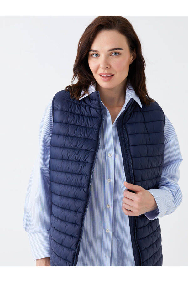 LCW Grace Women's Stand Collar Down Vest - 3