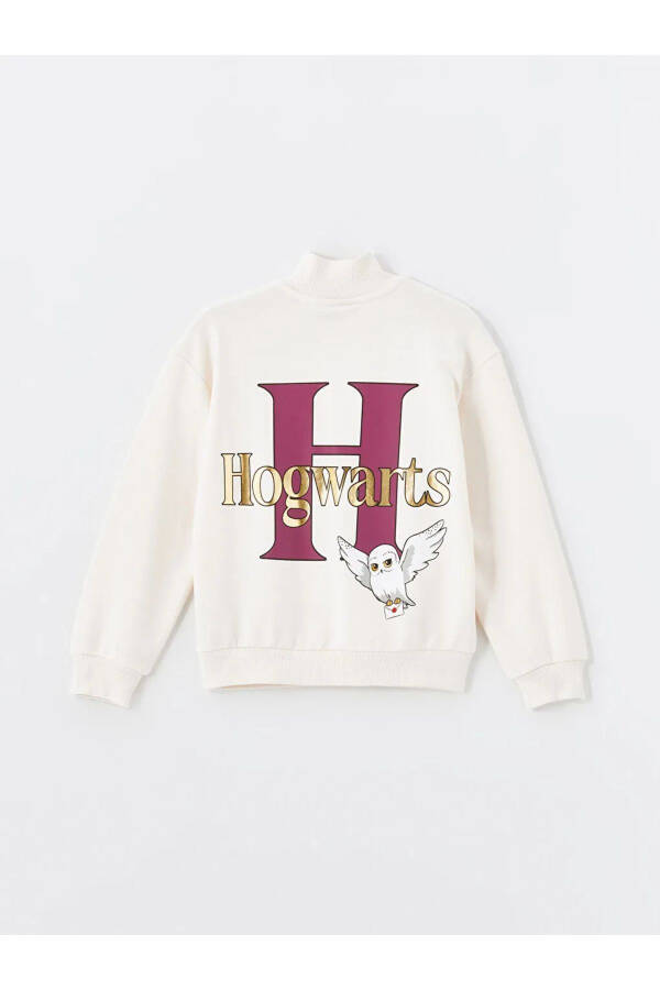 LCW Kids Ecru Harry Potter Printed Girls Sweatshirt - 3