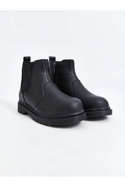 Lcw Leather-Look Zippered Boys' Boots - 3