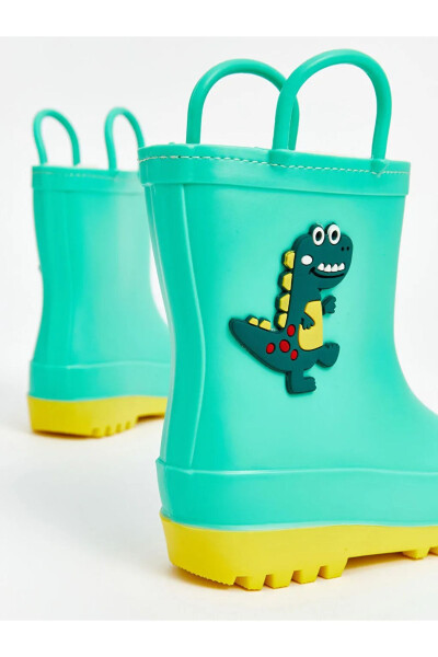 LCW STEPS Baby Boy Rain Boots, Green Dinosaur Print - 3