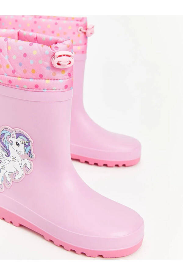 LCW STEPS Girl's Rain Boots - Sweet Pink Print - 3