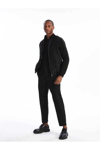 LCW Vision New Black Standard Fit Crew Neck Men's Knit Cardigan - 3