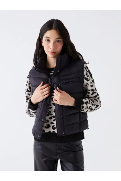 LCW Women's Stand Collar Puffer Vest - 2