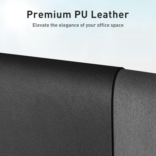 Leather Desk Pad Protector,Mouse Pad,Office Desk Mat, Non-Slip PU Leather Desk Blotter,Laptop Desk Pad,Waterproof Desk Writing Pad for Office and Home (Black,31.5