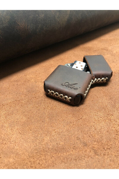 Leather Handmade Genuine Leather Lighter Gasoline - 9