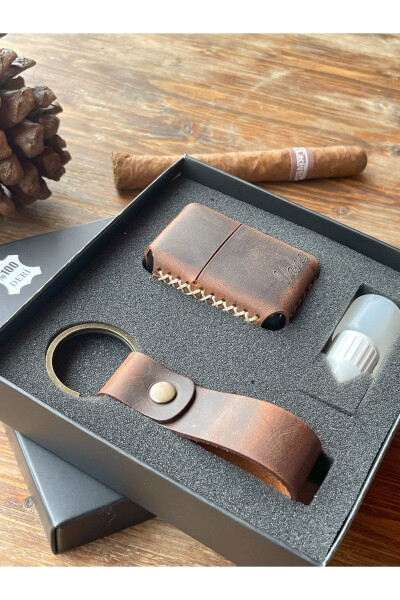 Leather Handmade Genuine Leather Lighter Gasoline - 5