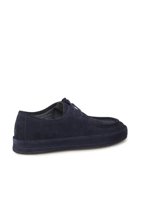 Leather lace-up casual suede shoes. - 8