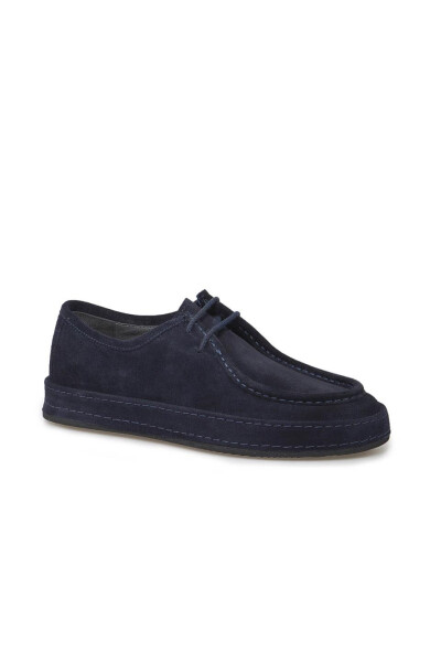 Leather lace-up casual suede shoes. - 2