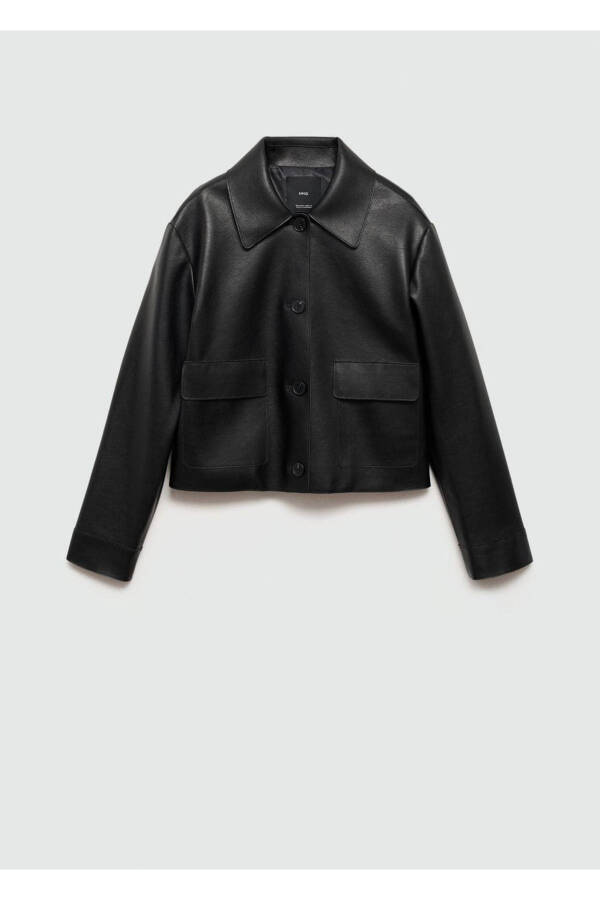 Leather Look Pocket Jacket - 3