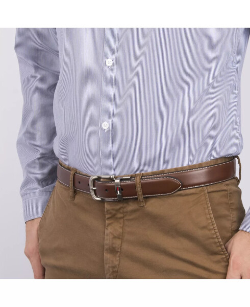 Leather Reversible Dress Men's Belt Brown/Black - 5