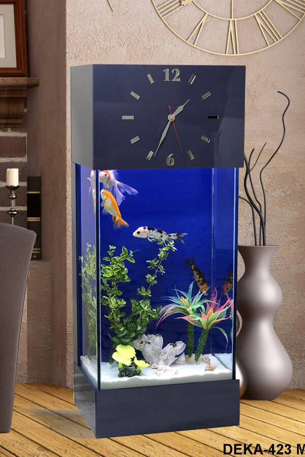 LED Illuminated Clock Tower Aquarium Decor - 1