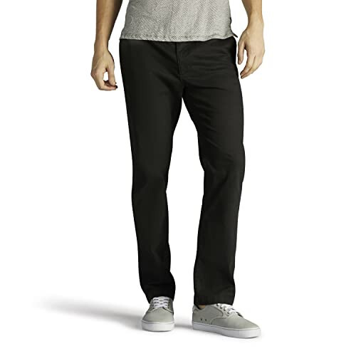 Lee Men's Extreme Motion Flat Front Slim Straight Pant - 1