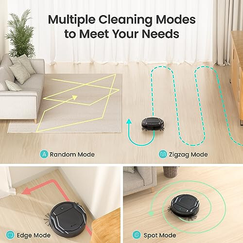 Lefant M210Pro Robot Vacuum Cleaner,Strong Suction,120 Mins Run Time,Wi-Fi Connected,Scheduled Cleaning,Compatible with Alexa,Slim Self-Charging Robotic Vacuum Cleaner for Home,Pet Hair,Hard Floors - 4