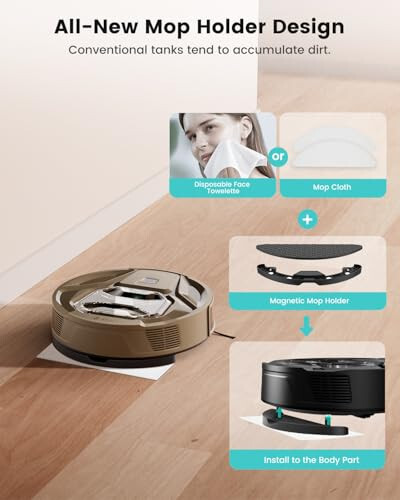 Lefant M320G Robotic Vacuum Cleaner, Carpet Detection, 8,000 Pa Suction, Low Noise, 800ml Visible Dustbin, 360 Mins Runtime, Self-Charging, Ideal for Hard Floor, Pet Hair, Golden Brown - 4