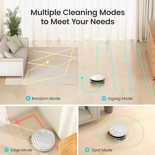 Lefant Robot Vacuum Cleaner, Strong Suction, 120 Mins Runtime, Slim, Low Noise, Automatic Self-Charging, Wi-Fi/App/Alexa Control, Ideal for Pet Hair Hard Floor and Daily Cleaning, M210 - 2